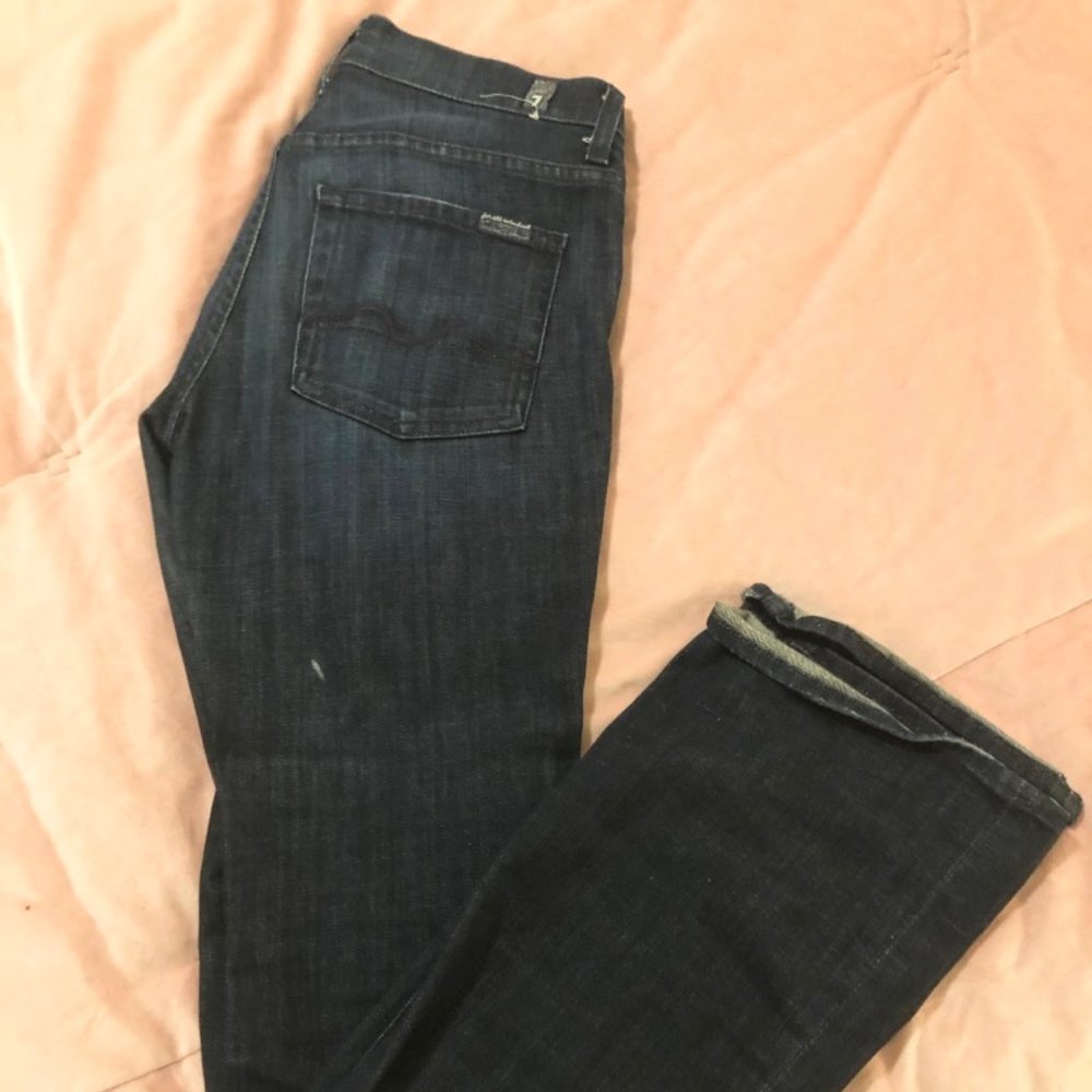 Seven for all mid-rise boot cut jeans